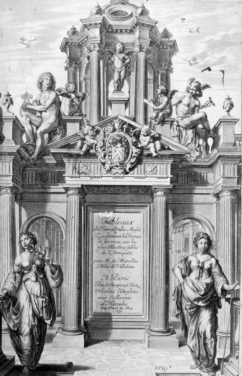 Frontispice av Tableaux du Temple des Muses, 1655. av Michel de Marolles
