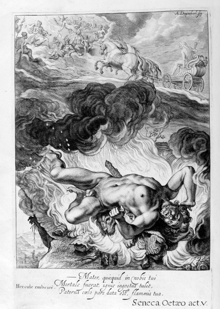 Herkules død, 1655 av Michel de Marolles