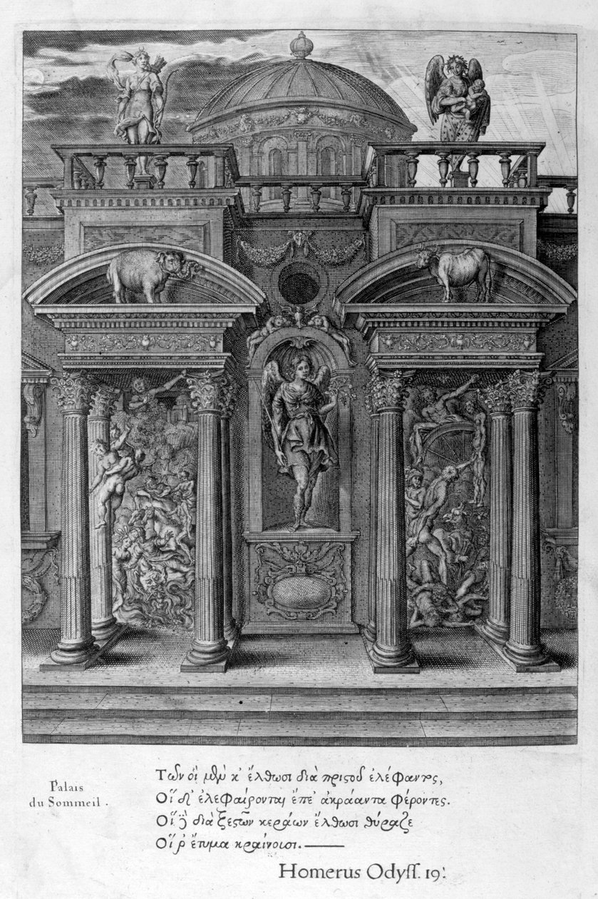 Søvnens hus, 1655 av Michel de Marolles