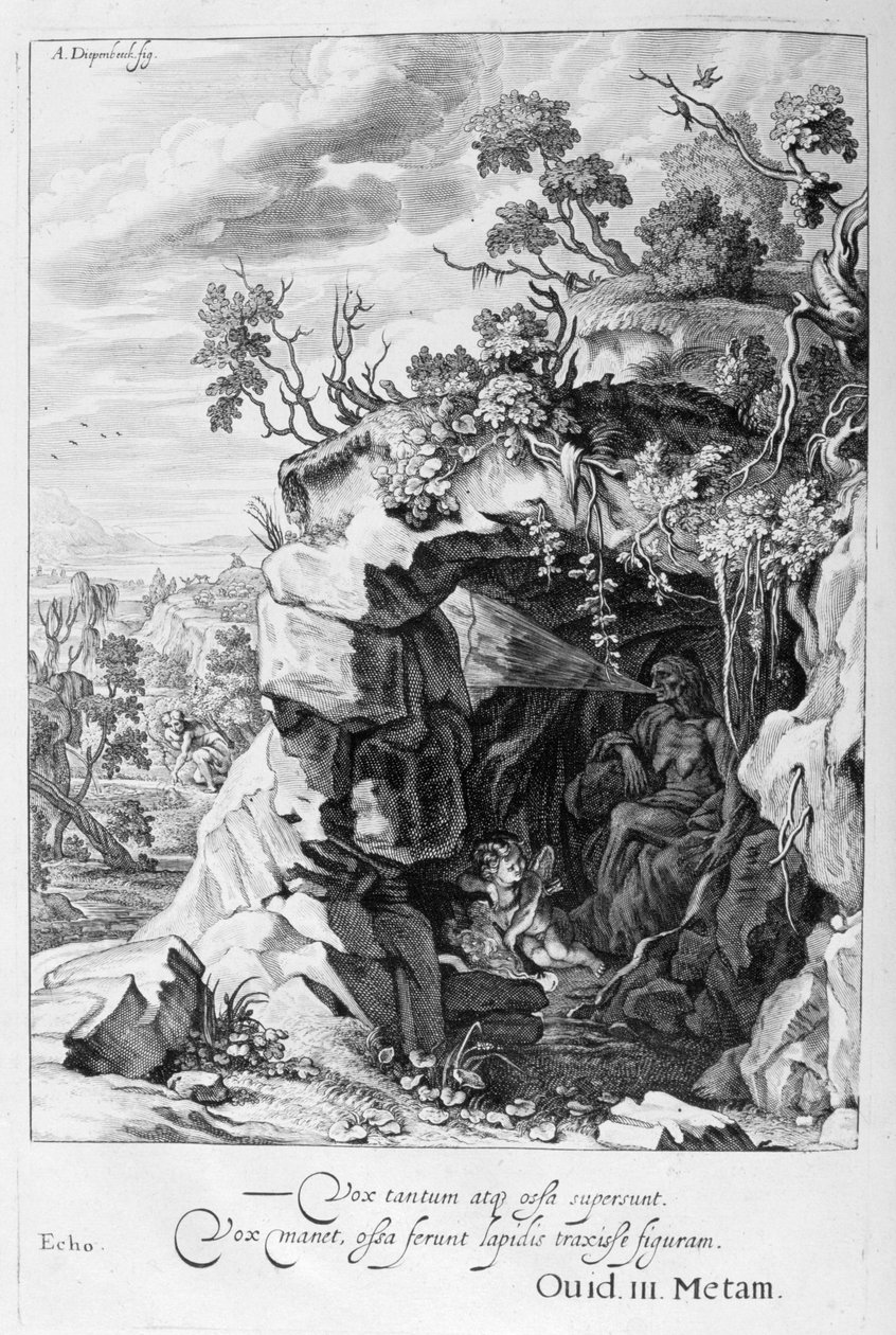 Nymfen Echo endret seg til lyd, 1655 av Michel de Marolles
