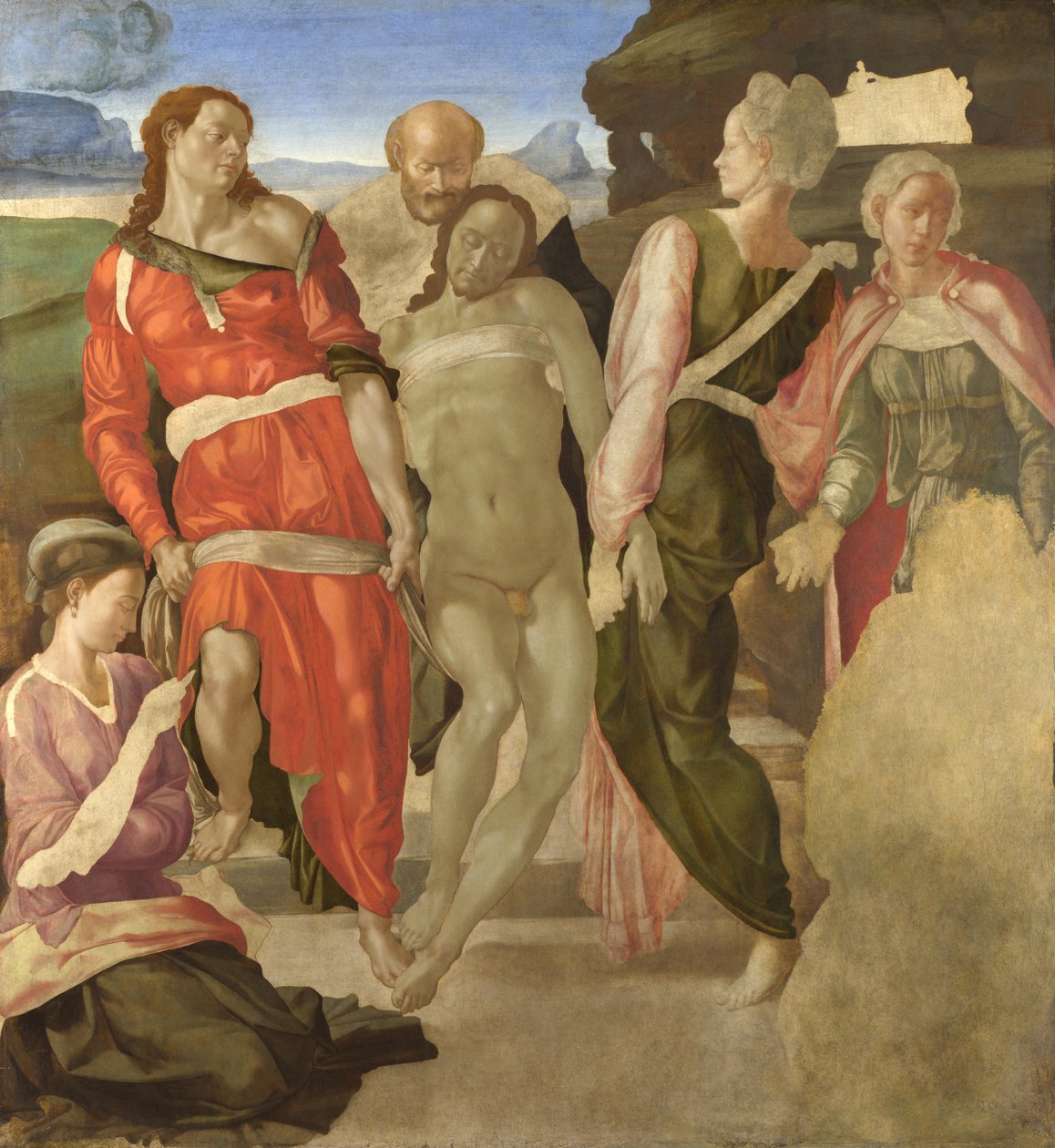 Begravelsen av Michelangelo av Michelangelo Buonarroti