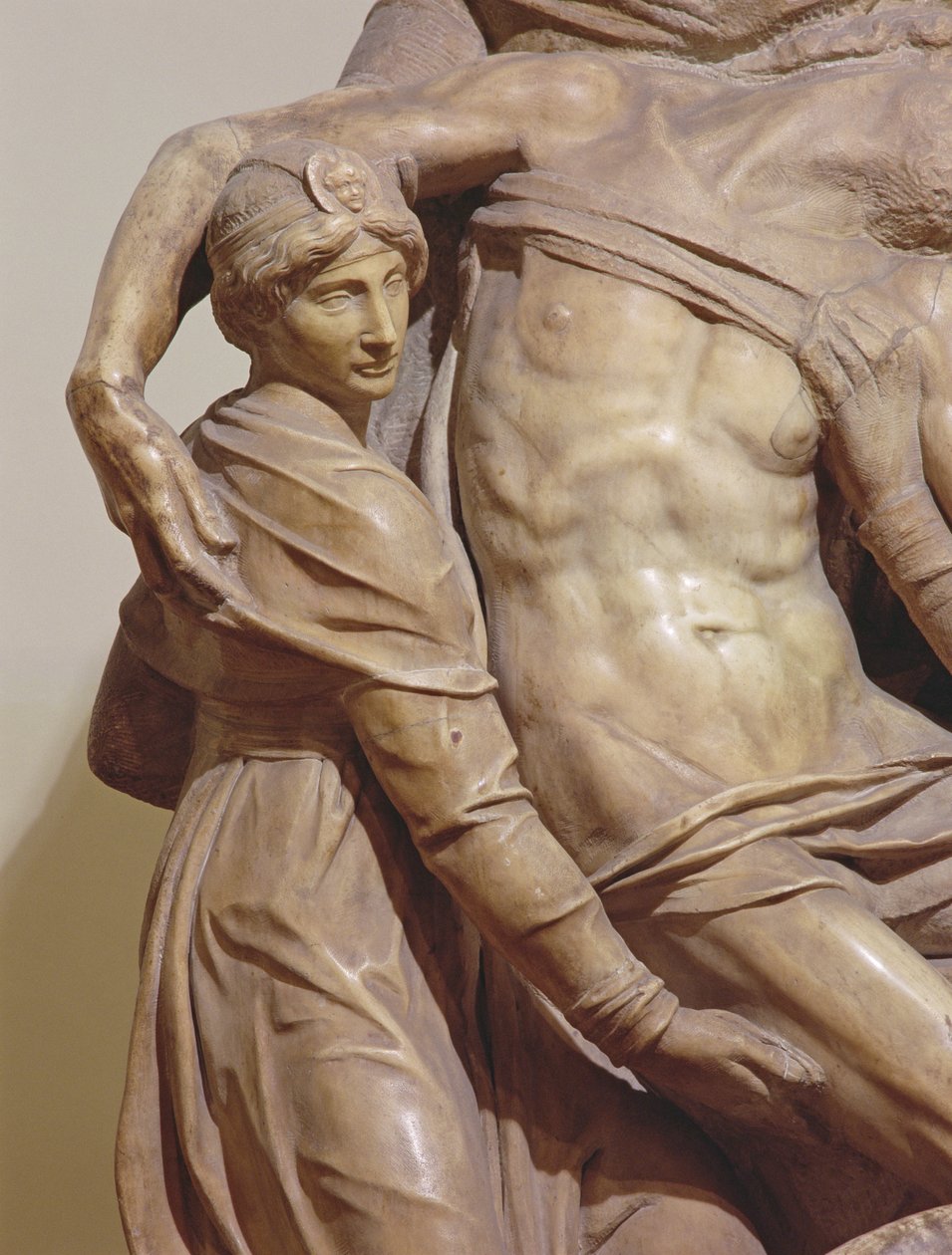 Detalj av Firenze Pieta, ca. 1550 marmor av Michelangelo Buonarroti