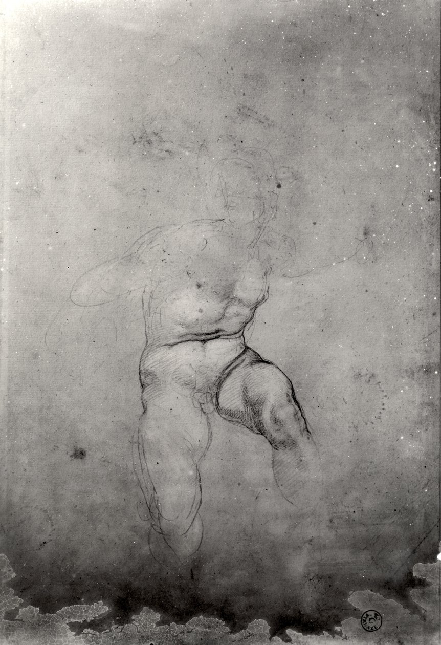 Naken mann av Michelangelo Buonarroti