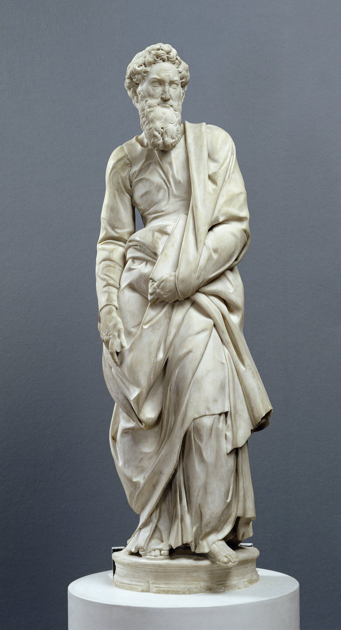 Saint Paul, fra Piccolomini-alteret, 1501-4 (marmor) (se 134172 og 134173) av Michelangelo Buonarroti