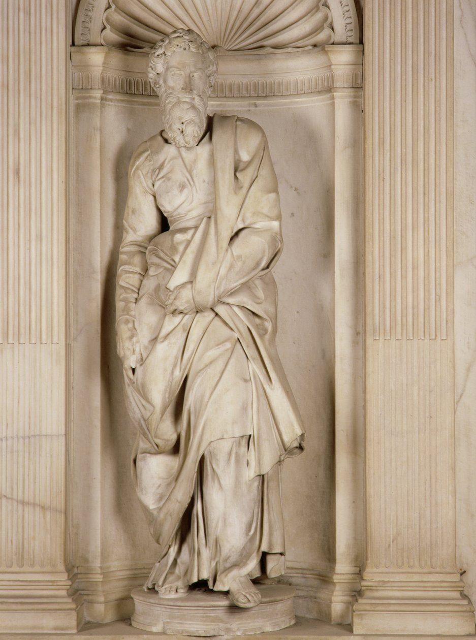 St. Paul, fra Piccolomini-alteret, 1501-4 (marmor) av Michelangelo Buonarroti