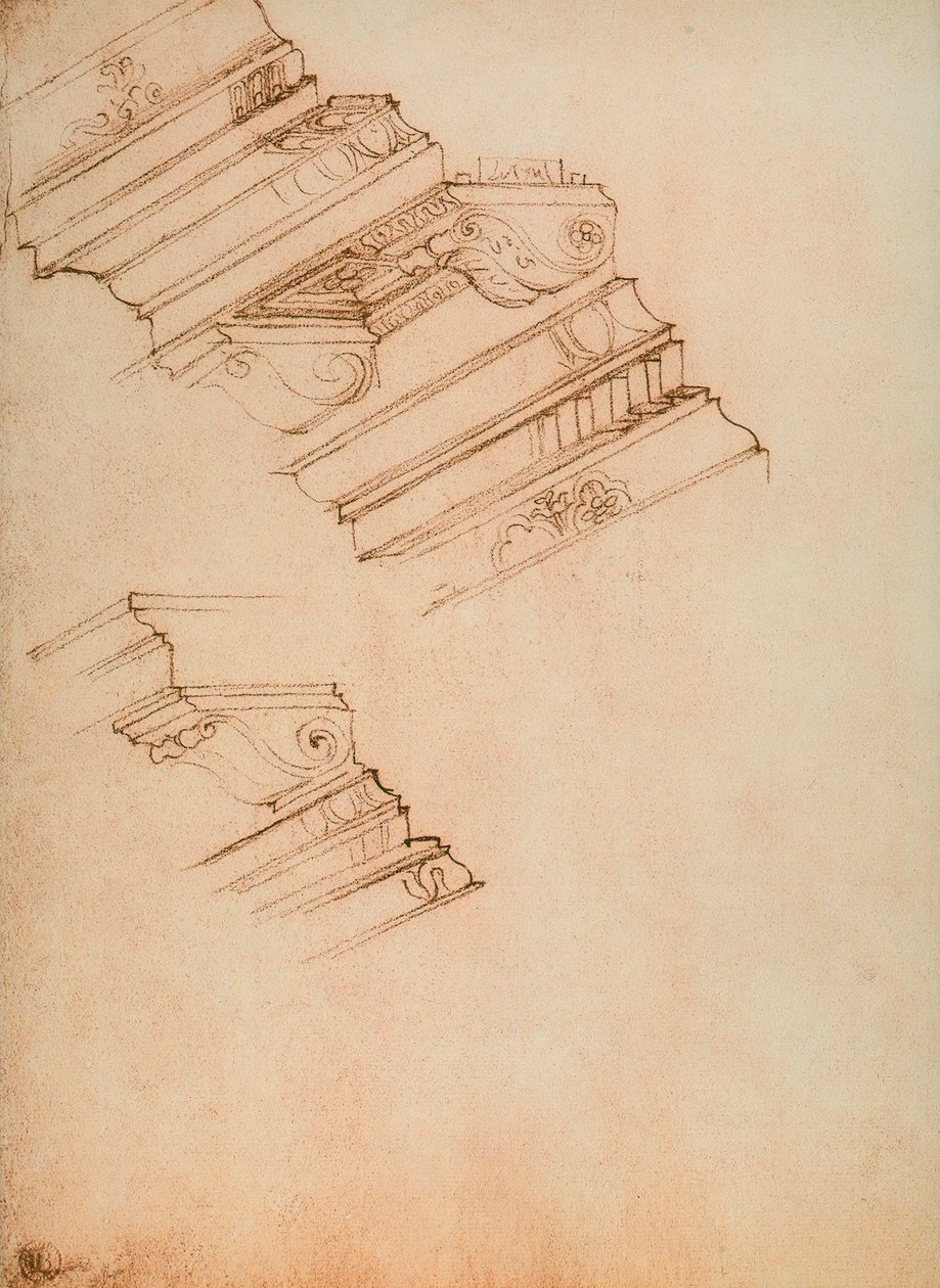 Studie for to gesimser; tegning av Michelangelo. Casa Buonarroti, Firenze av Michelangelo Buonarroti