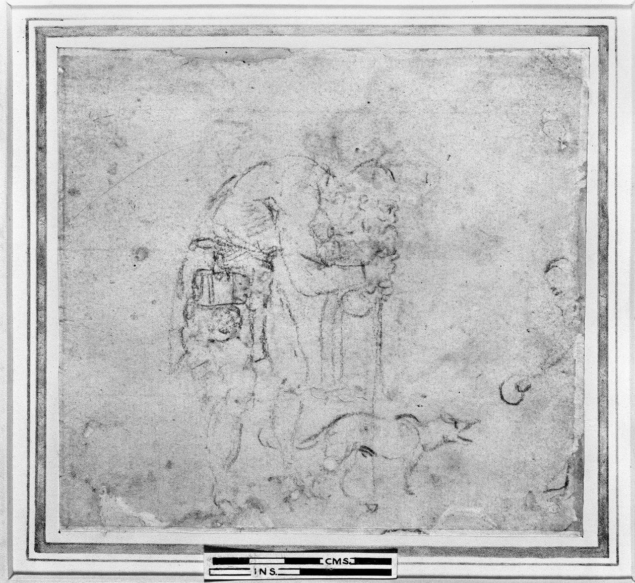 Studie av en blind tigger, ca. 1511 (kritt på papir) av Michelangelo Buonarroti