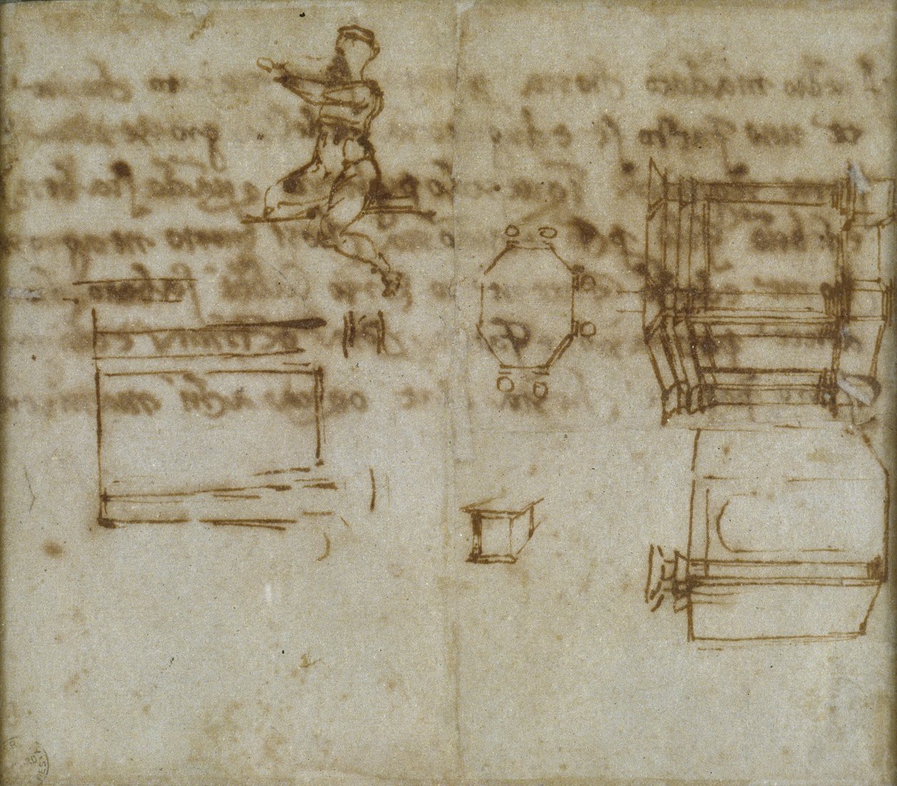 Studie av en åttekantet bygning, 1518 av Michelangelo Buonarroti