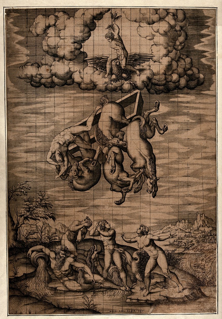 Phaetons fall av Michelangelo Buonarroti