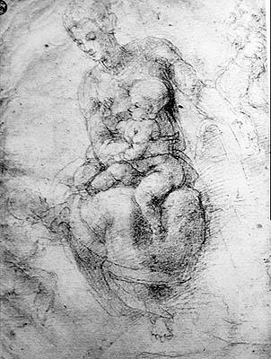 Jomfru og barn av Michelangelo Buonarroti