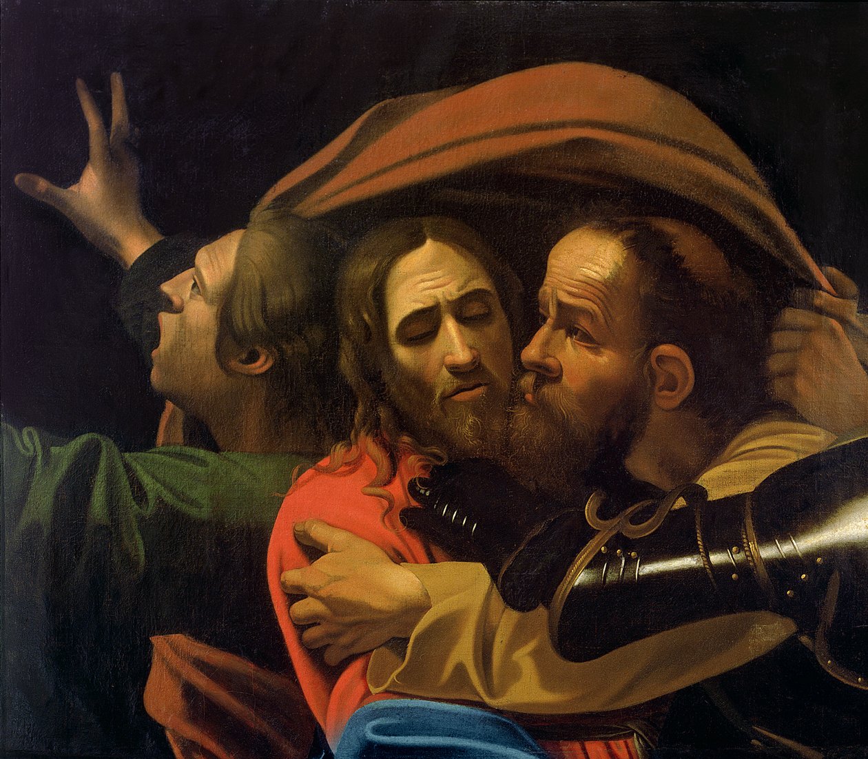 The Taking of Christ olje på lerret detalj av 204177 av Michelangelo Merisi Caravaggio