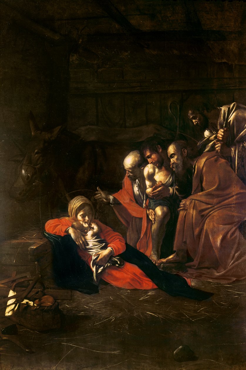Tilbedelse av hyrdene av Michelangelo Merisi Caravaggio