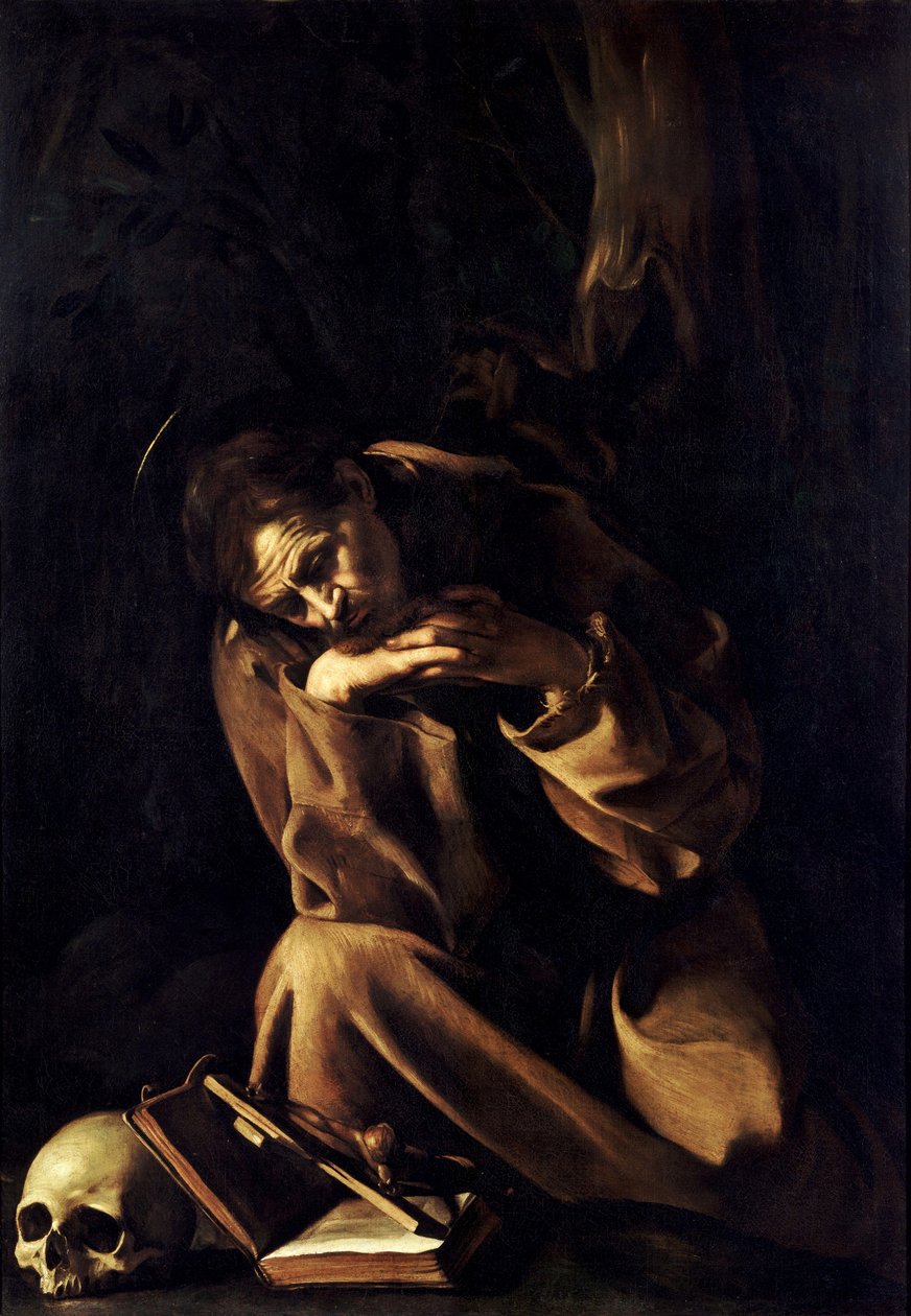 Saint Francis i meditasjon av Michelangelo Merisi Caravaggio