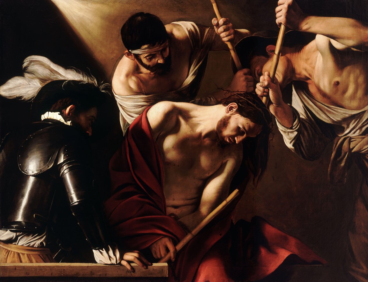 Kroningen med torner av Michelangelo Merisi Caravaggio