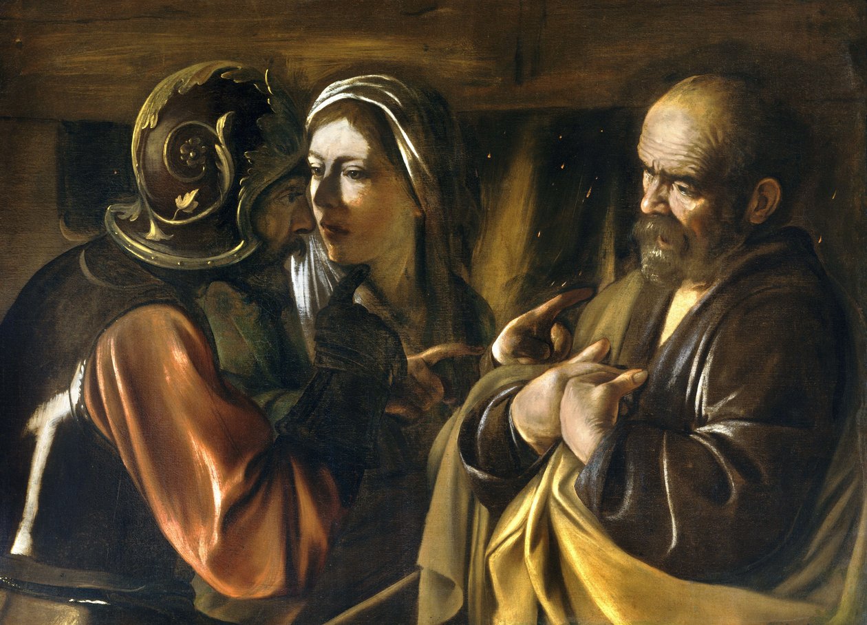Denial of Peter av Michelangelo Merisi Caravaggio