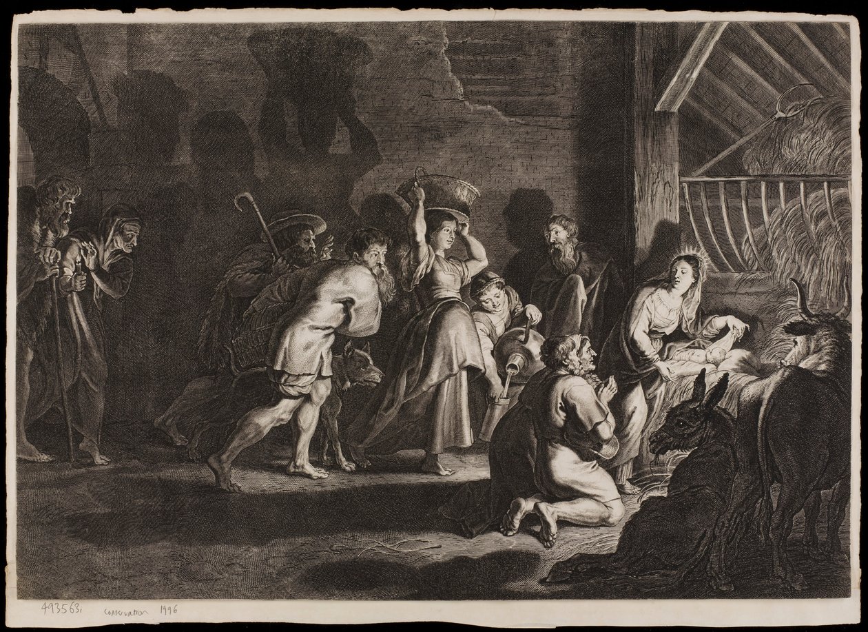 Tilbedelsen av hyrdene ved Kristi fødsel av Michelangelo Merisi Caravaggio