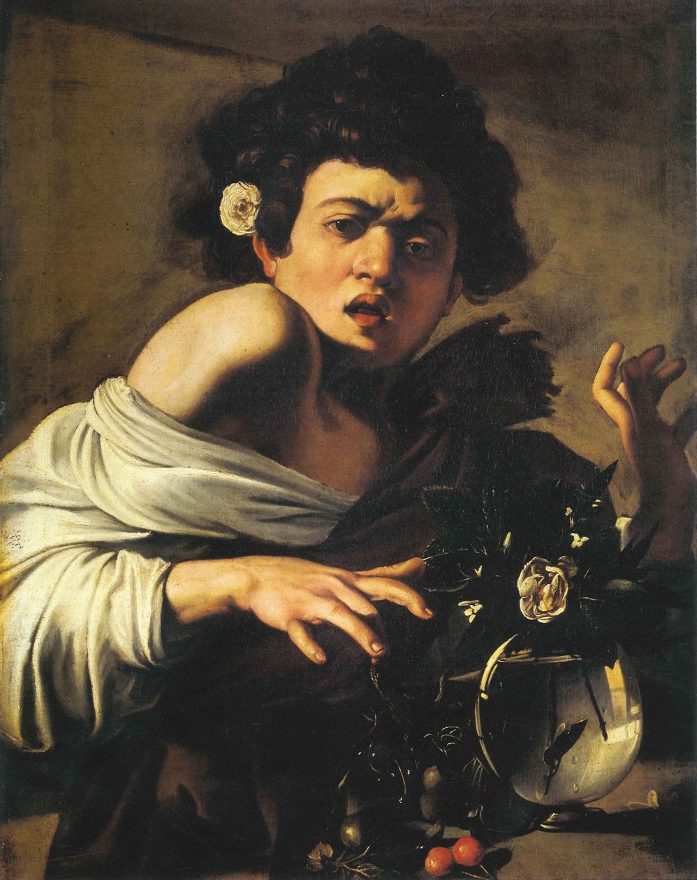 Gutt bitt av en øgle, 1596-97 av Michelangelo Merisi Caravaggio
