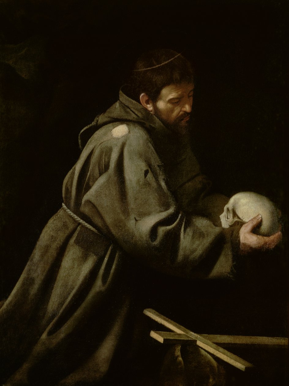 Saint Francis i meditasjon av Michelangelo Merisi Caravaggio