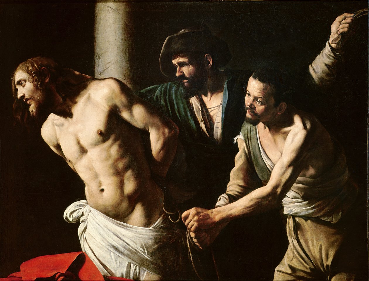 The Flagelation of Christ, ca. 1605-7 (olje på lerret) av Michelangelo (attr. to) Caravaggio