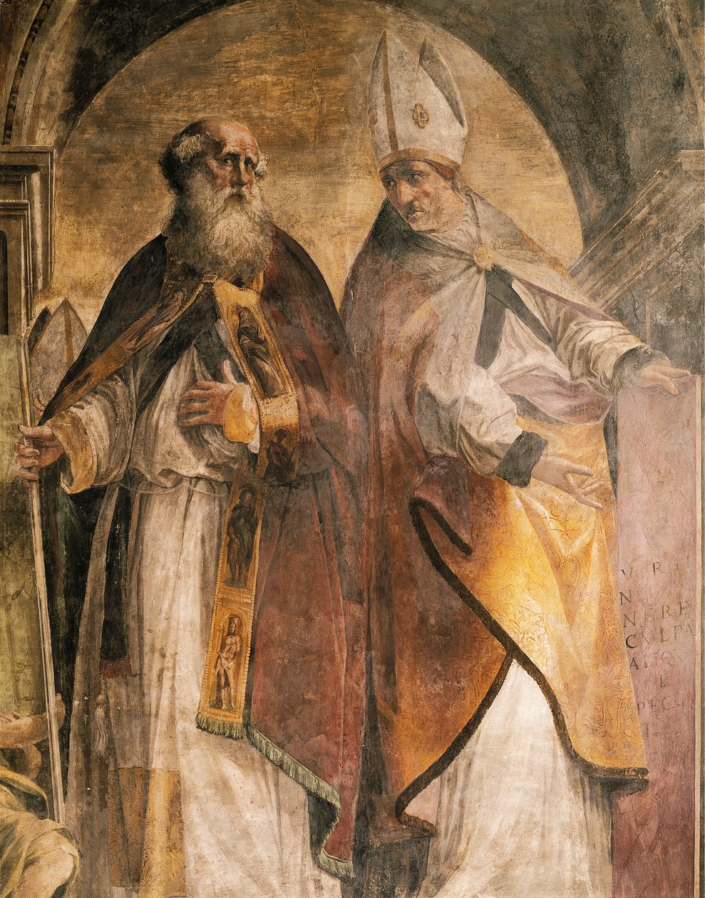 Anthony og Cirillo, detalj fra Fathers and Doctors of Church av Michelangelo Anselmi