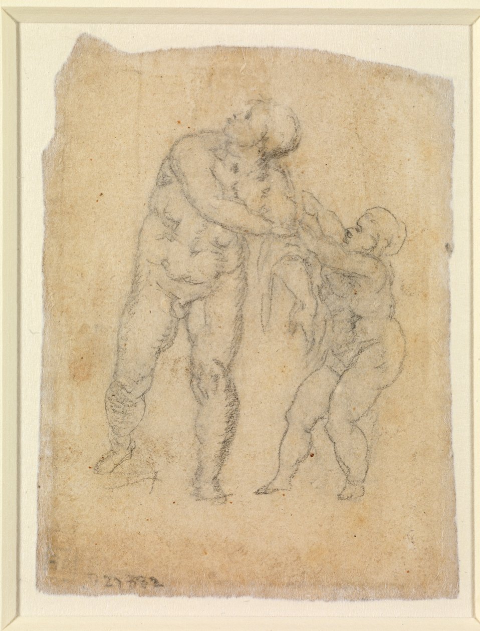 Aeneas og et barn (verso), n.d. (blyant på papir) [se 5934522] av Michelangelo Buonarroti