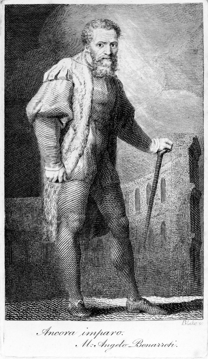 Ancora imparo, gravert av William Blake, illustrasjon fra 