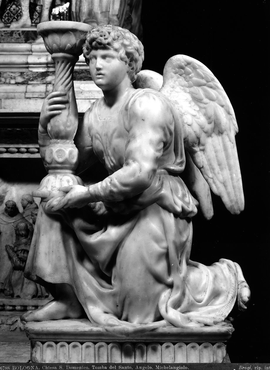 Lysstake Engel fra Ark of St Dominic av Michelangelo Buonarroti