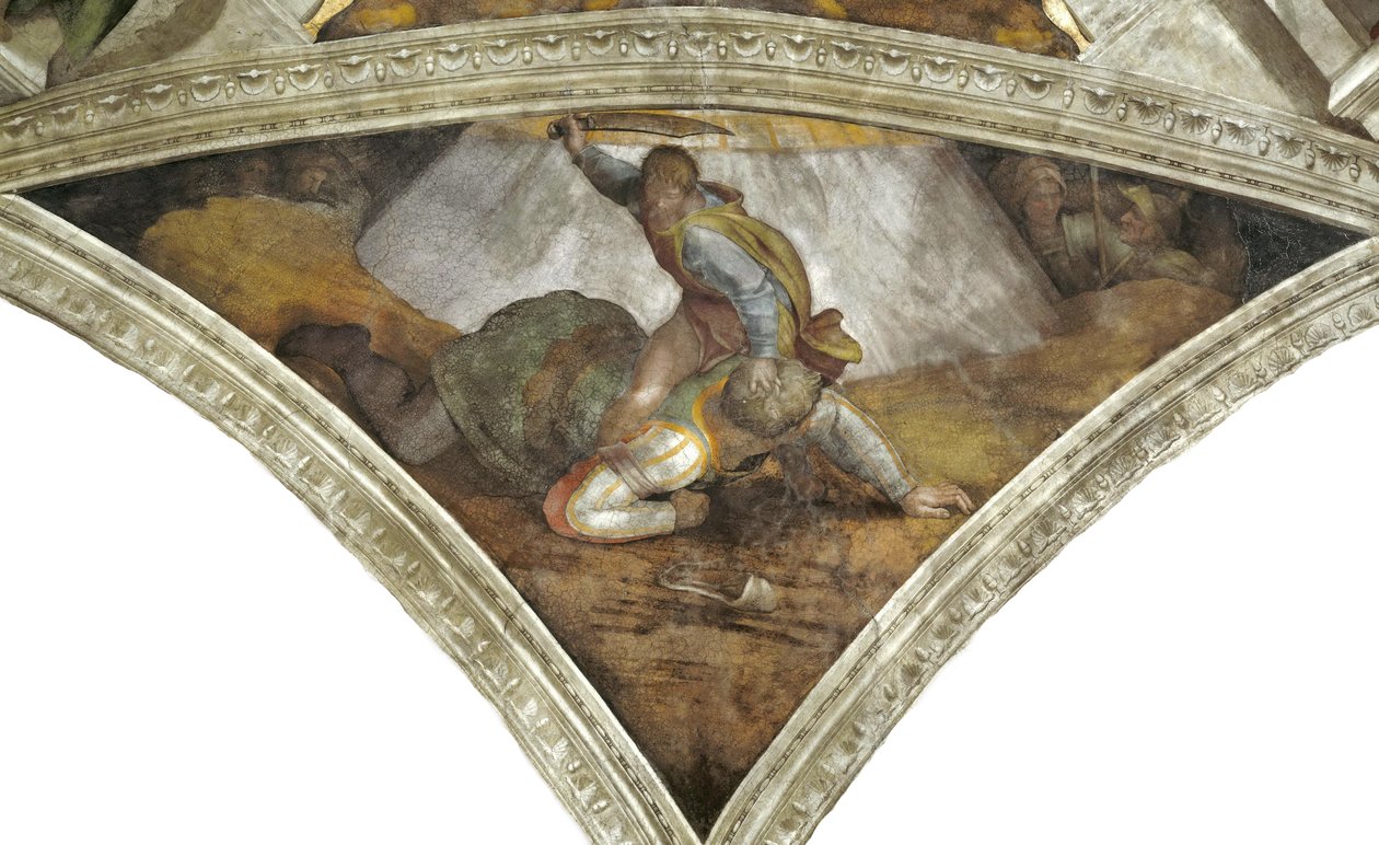David og Goliat Det sixtinske kapells tak i Vatikanet, 1508-1512. av Michelangelo Buonarroti