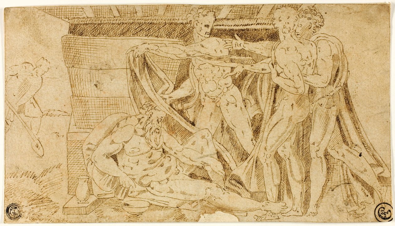 Noahs drukkenskap av Michelangelo Buonarroti