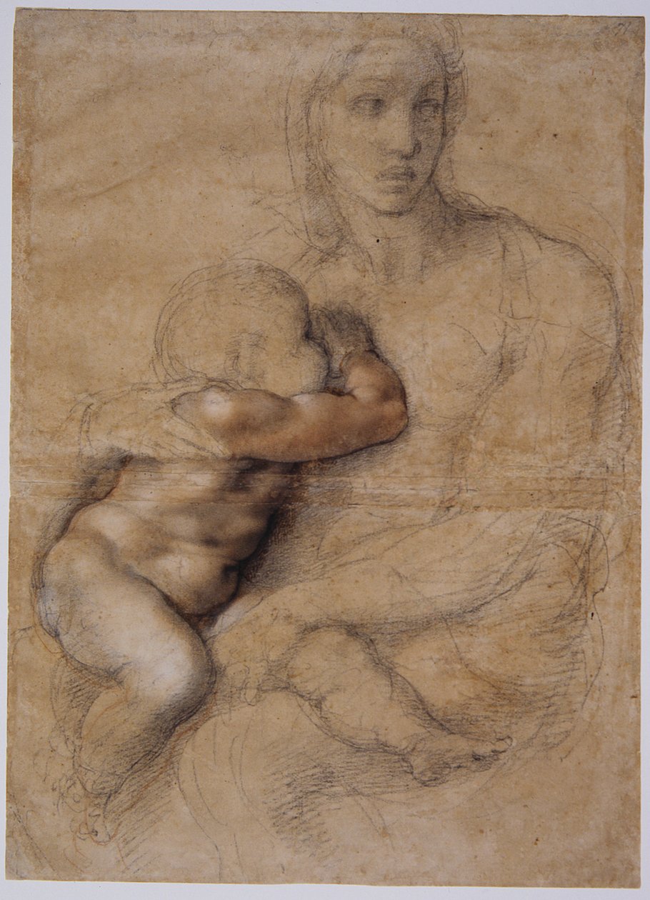Madonna og barn, ca. 1525 av Michelangelo Buonarroti