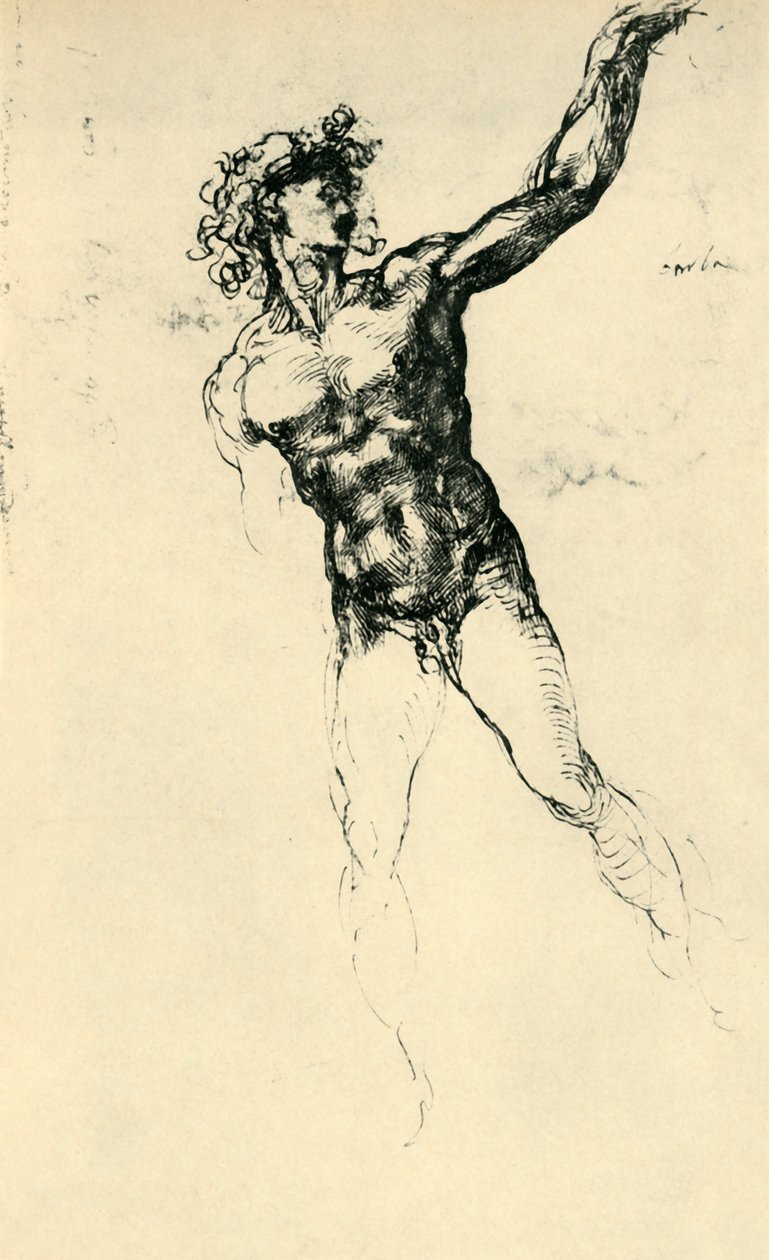 Naken mann, 1503-1504, 1943. av Michelangelo Buonarroti
