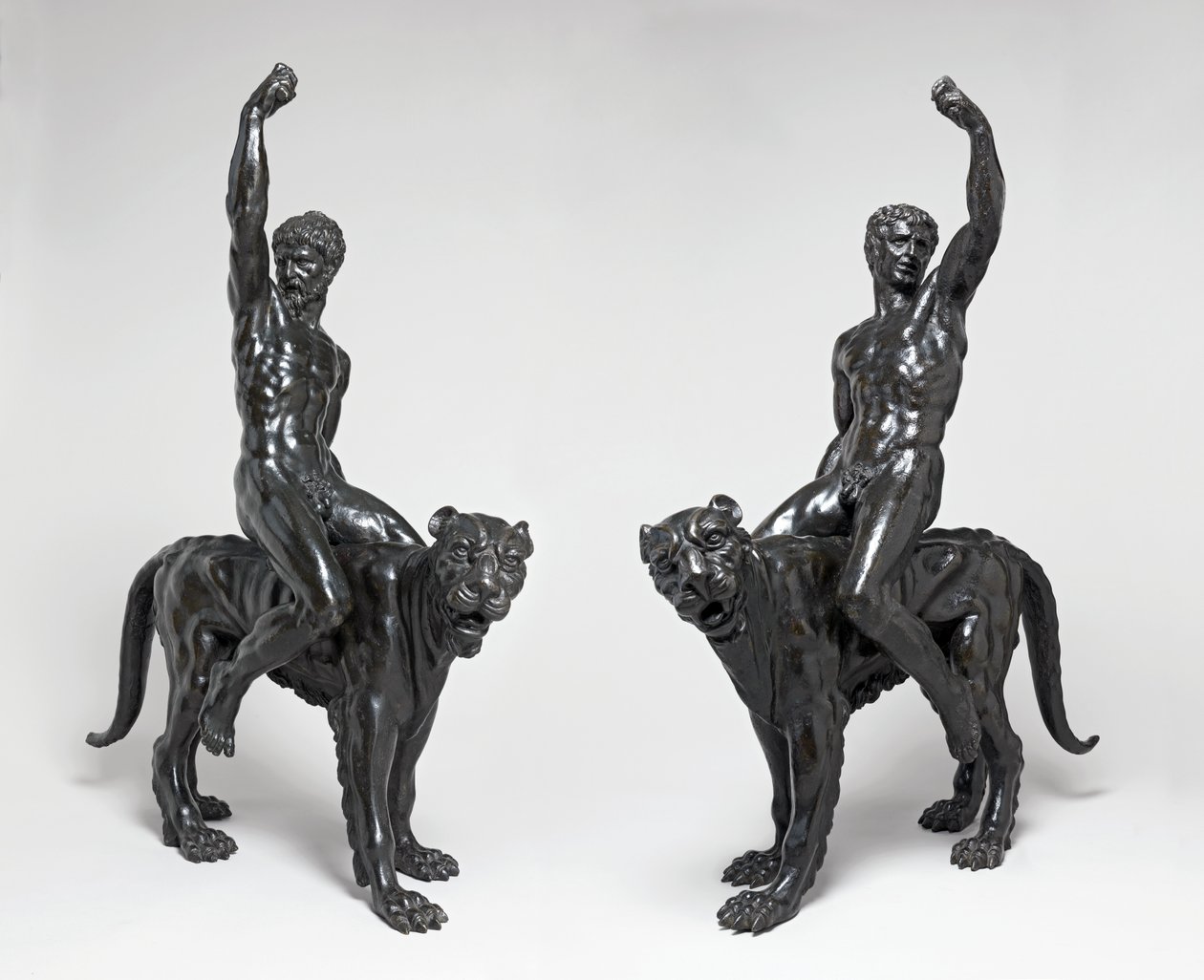 Naken Bacchants som rir pantere, ca. 1506-08 (bronse) av Michelangelo Buonarroti