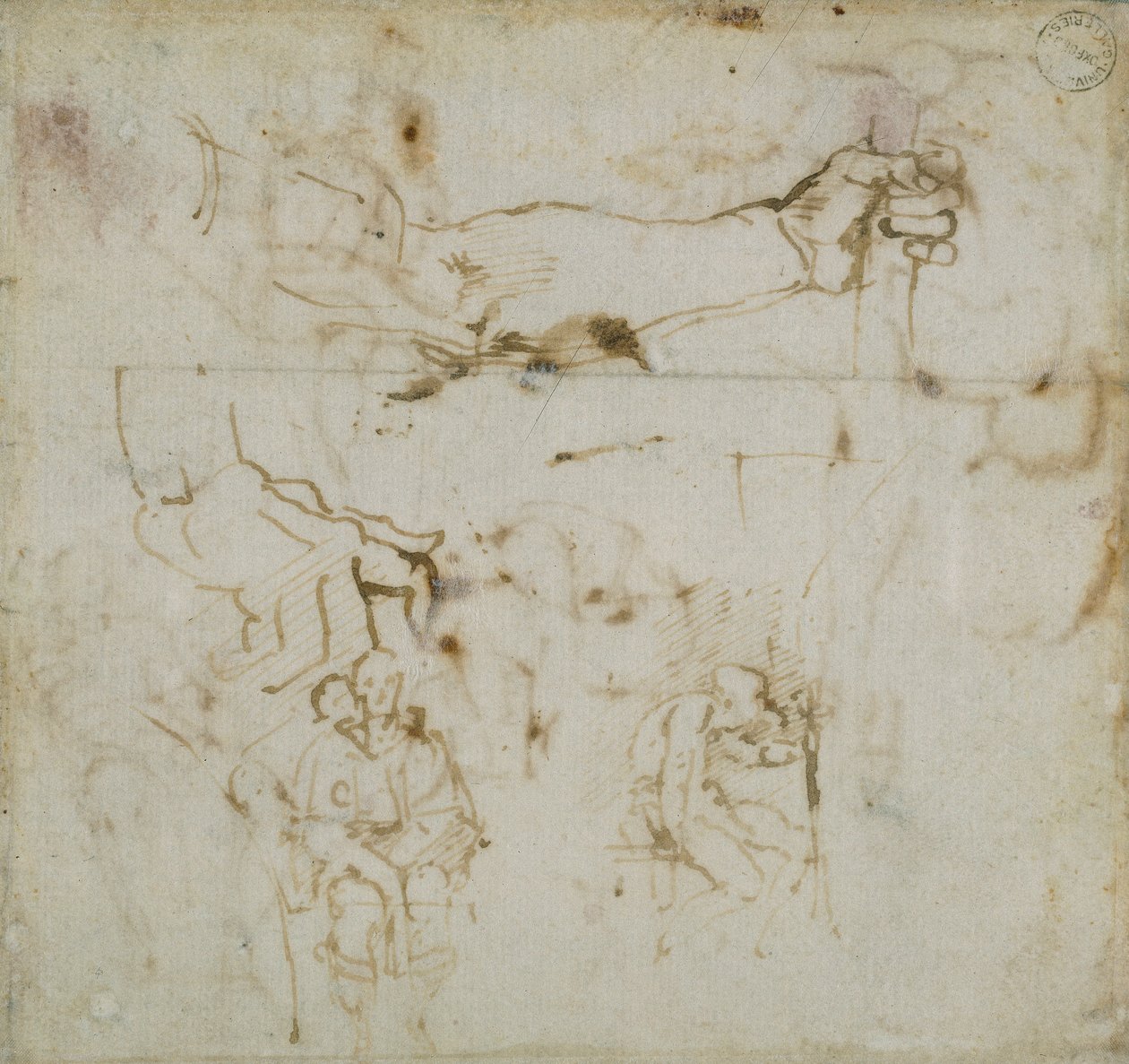 Side fra en skissebok, c1490-1560 av Michelangelo Buonarroti