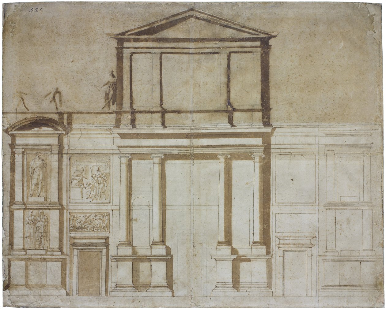 Prosjekt for fasaden til San Lorenzo i Firenze, 1516 av Michelangelo Buonarroti