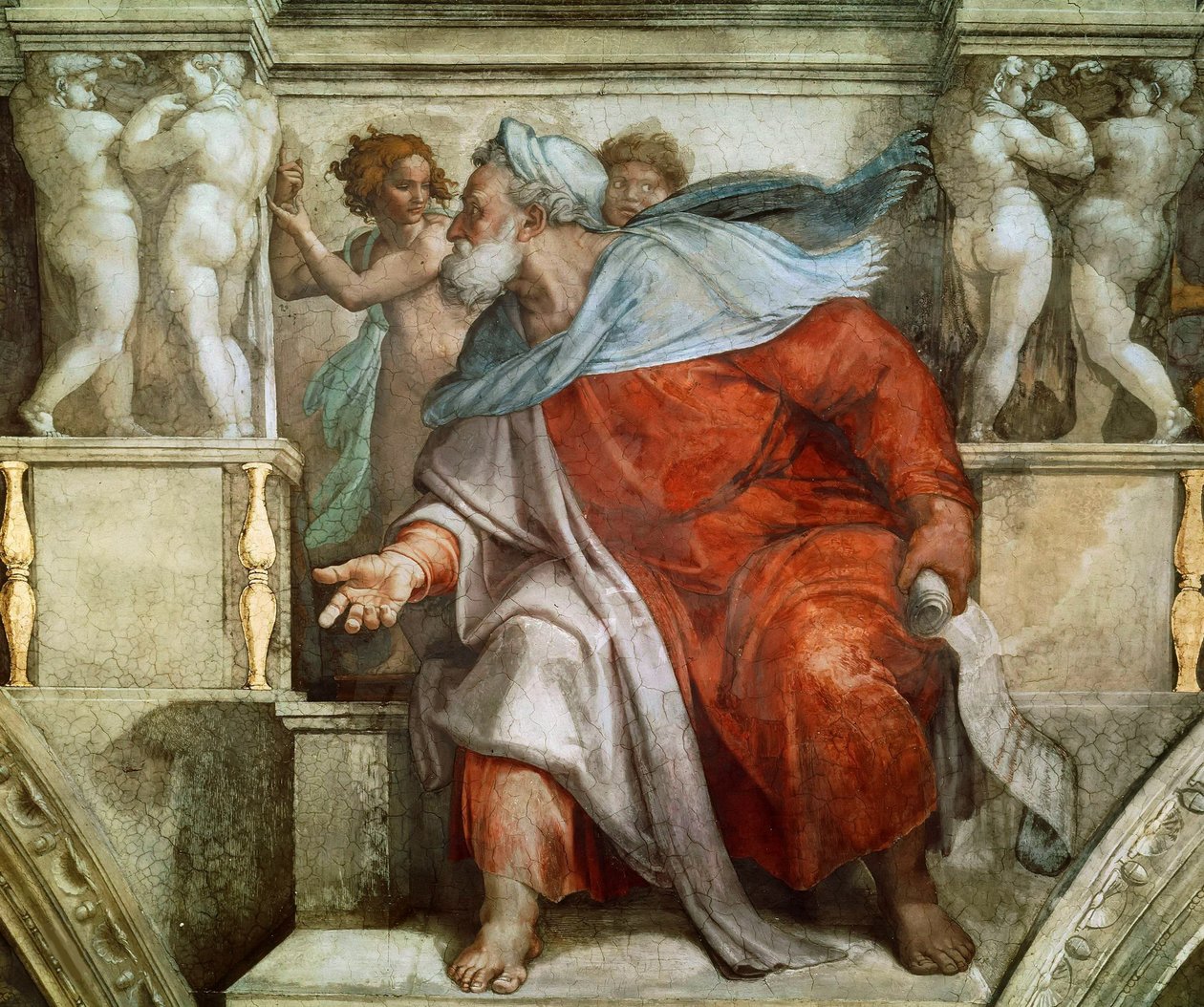 Profeten Esekiel av Michelangelo Buonarroti