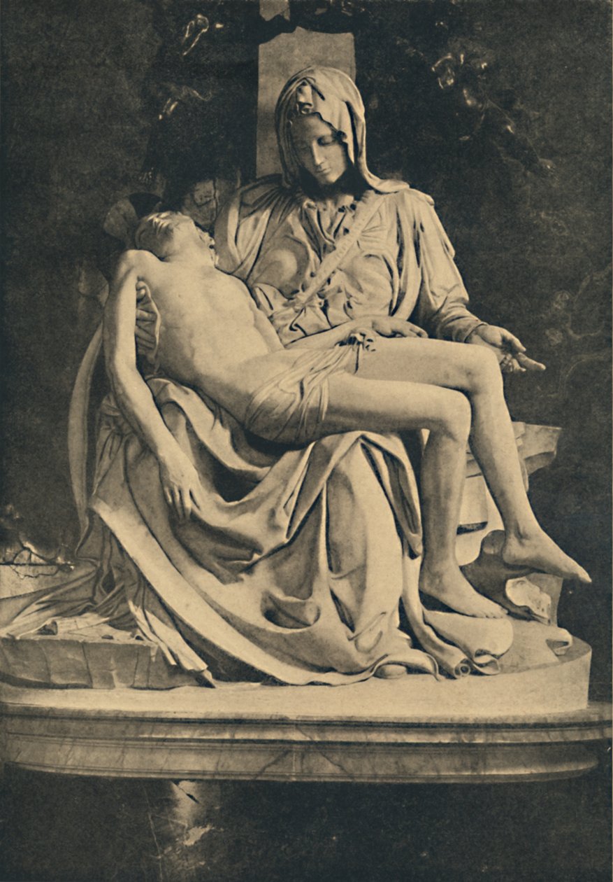 Roma - Basilikaen St. Peter. Pieta av Michelangelo, 1910 av Michelangelo Buonarroti