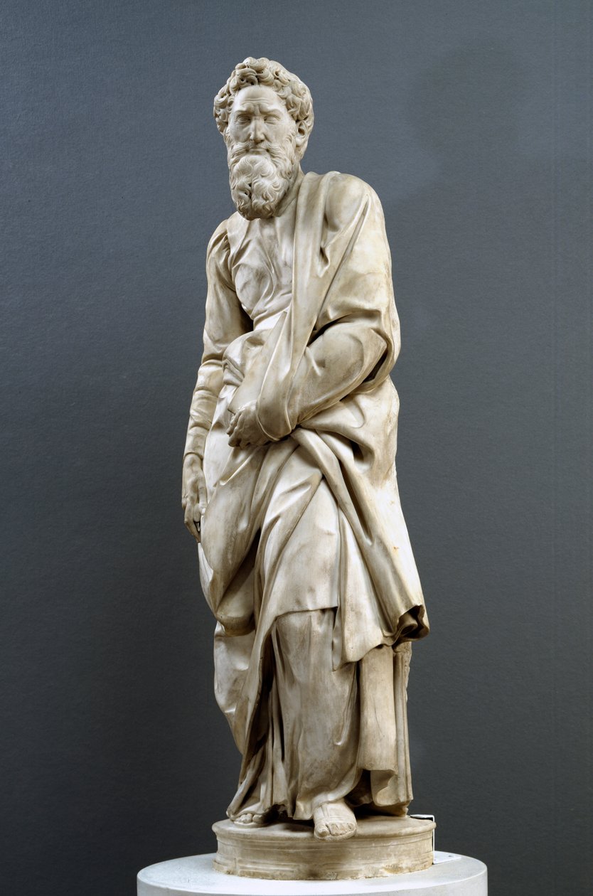 Saint Paul, fra Piccolomini-alteret, 1501-4 (marmor) (se 134171 og 134173) av Michelangelo Buonarroti