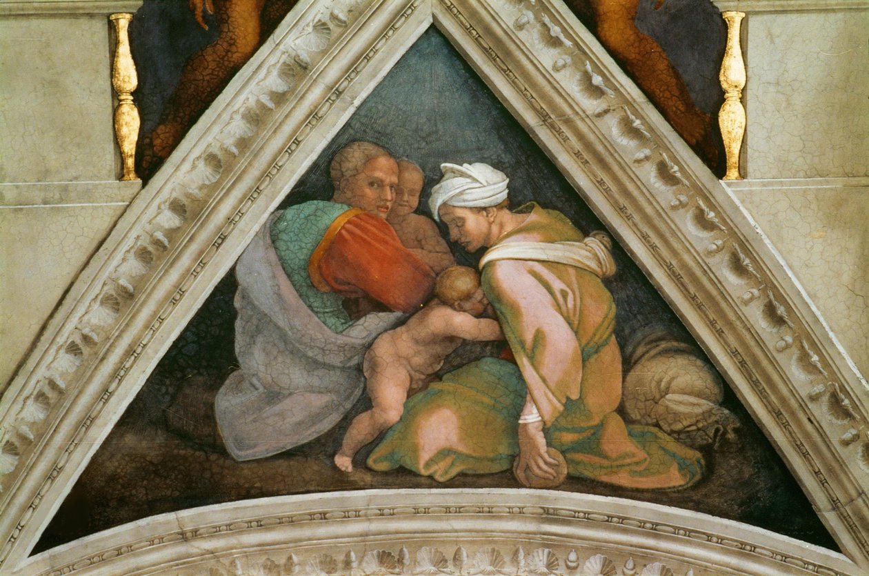 The Ancestors of Christ: Ozias sixtinske kapells tak i Vatikanet, 1508-1512. av Michelangelo Buonarroti
