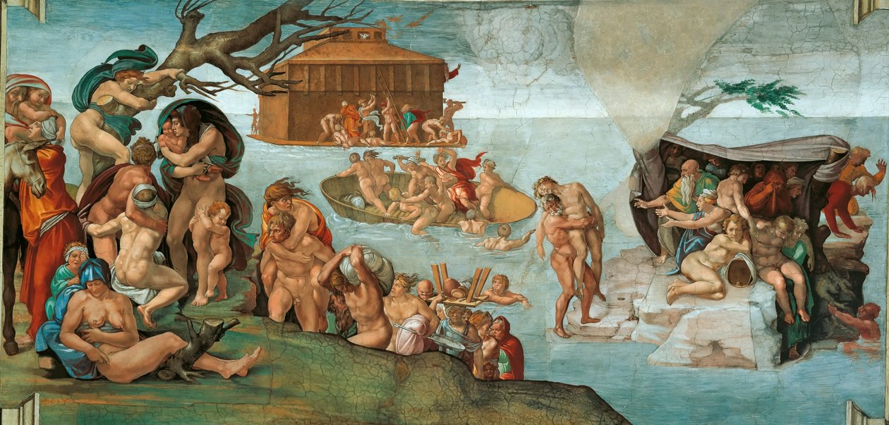 The Deluge sixtinske kapells tak i Vatikanet, 1508-1512. av Michelangelo Buonarroti