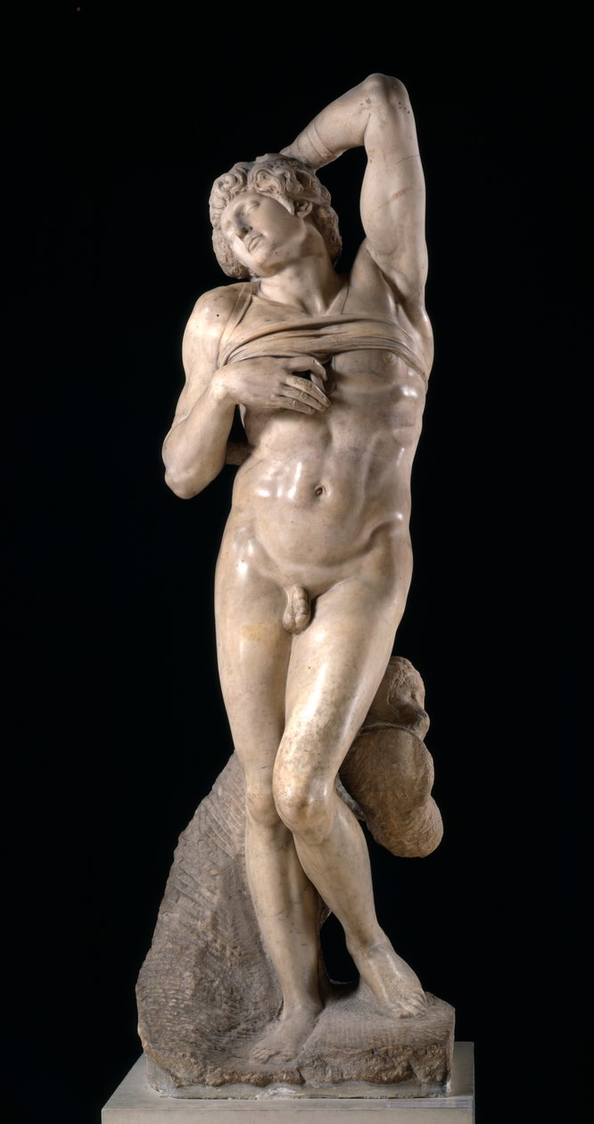 Den døende slaven, 1513-1515 av Michelangelo Buonarroti