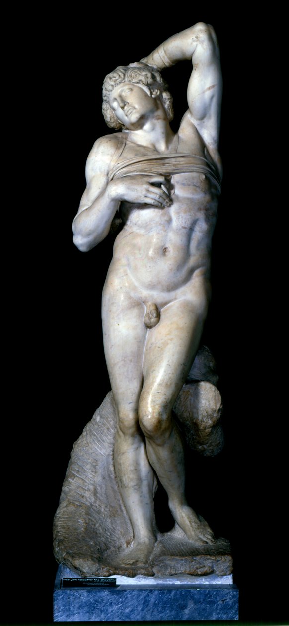 Den døende slaven, 1513-15 av Michelangelo Buonarroti