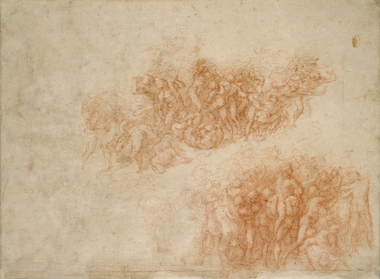 The Worship of the Brazen Serpent, 1500-tallet av Michelangelo Buonarroti