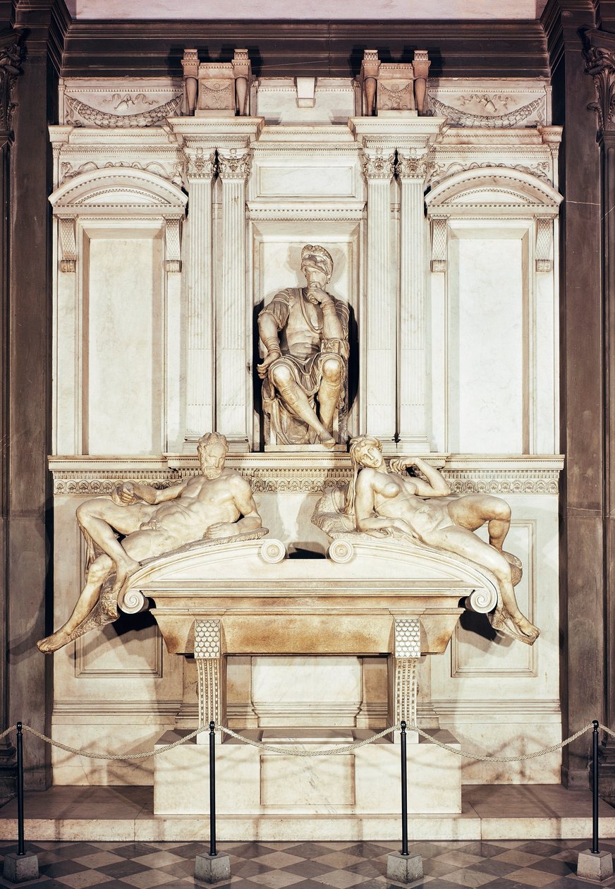 Graven til Lorenzo de 'Medici, hertugen av Urbino av Michelangelo Buonarroti