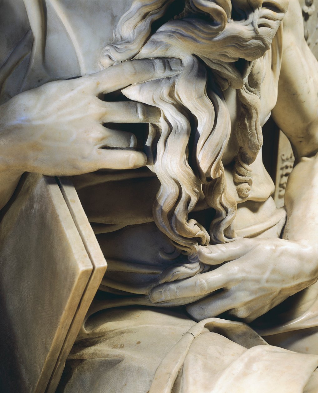 hender til Moses, detalj fra graven til Julius II, ca. 1515, av Michelangelo (1475-1564), Basilica of St. Peter, Roma, Italia av Michelangelo Buonarroti