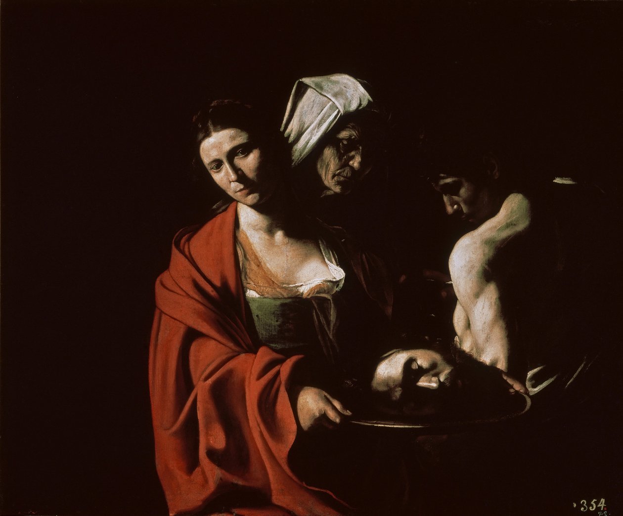 Salome med hodet til døperen Johannes, ca 1607. av Michelangelo Caravaggio
