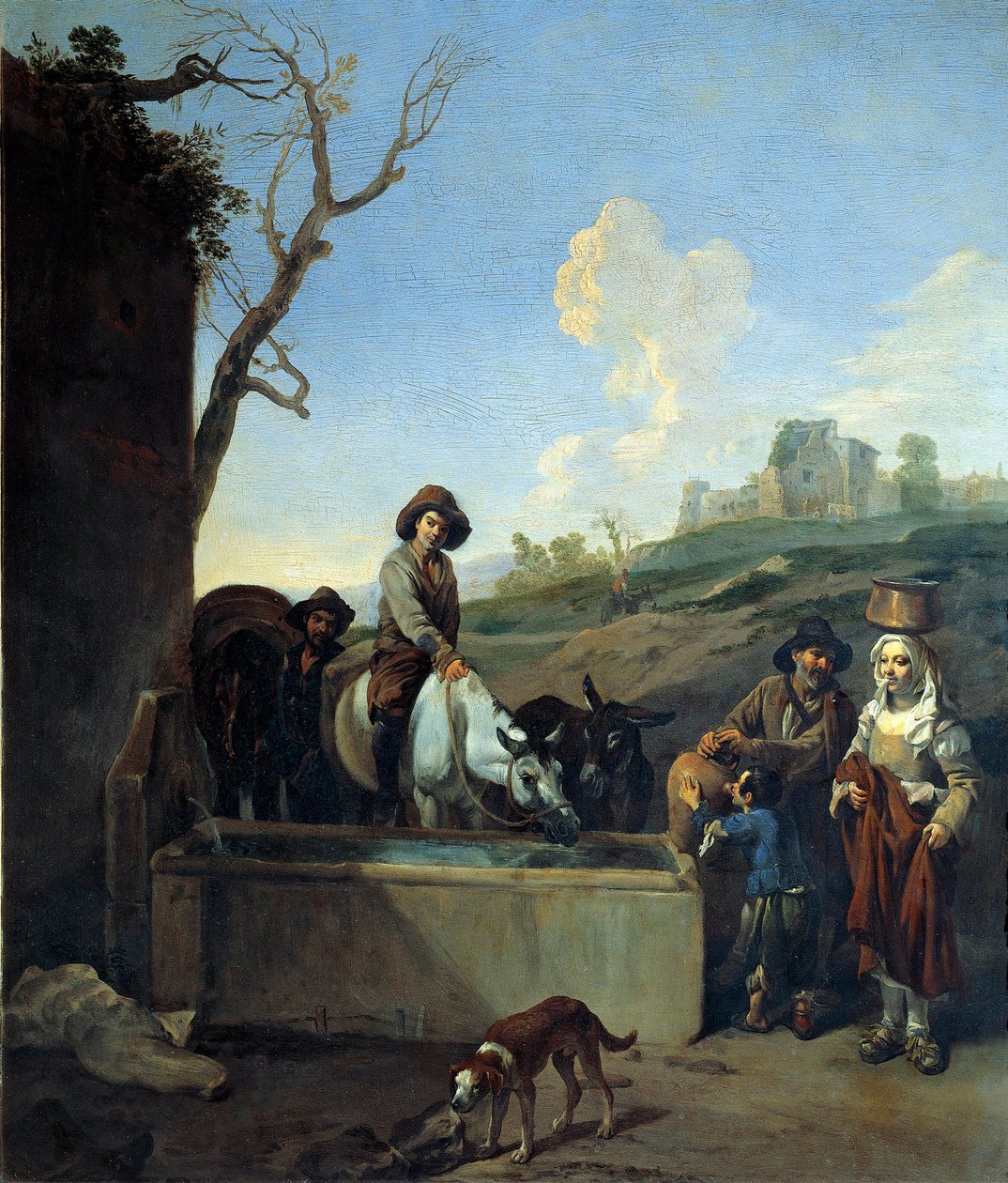Vannskålmaleriet av Michelangelo Cerquozzi (Michelangelo delle Battaglie) (1602-1660) av Michelangelo Cerquozzi