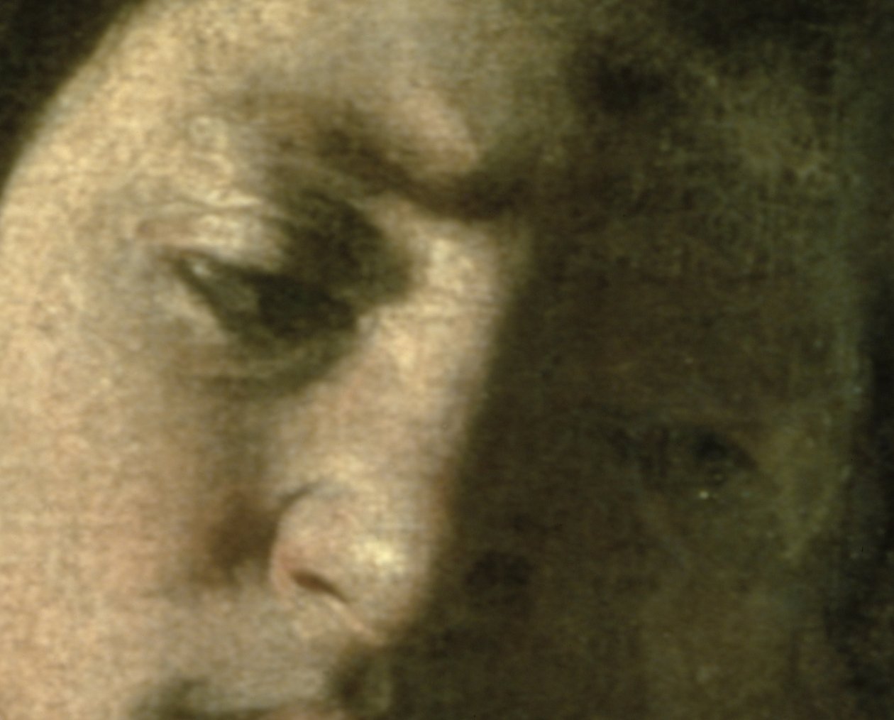 David med hodet til Goliat, 1606 olje på lerret detalj av 100349 av Michelangelo Merisi Caravaggio