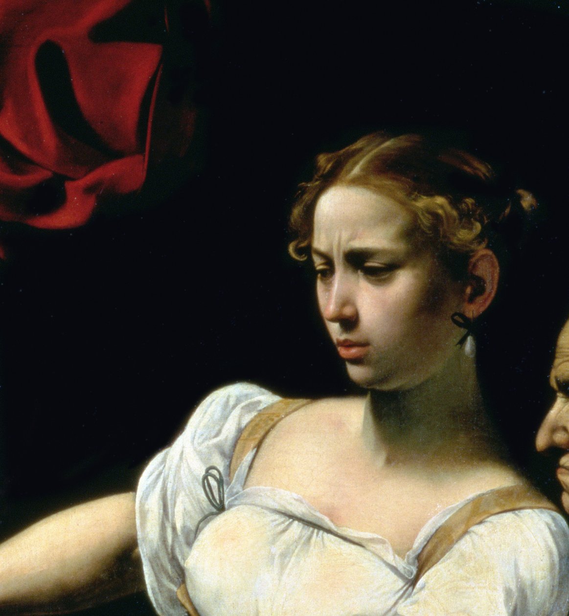 Judith og Holofernes, 1599` olje på lerret detalj av 507191 av Michelangelo Merisi Caravaggio