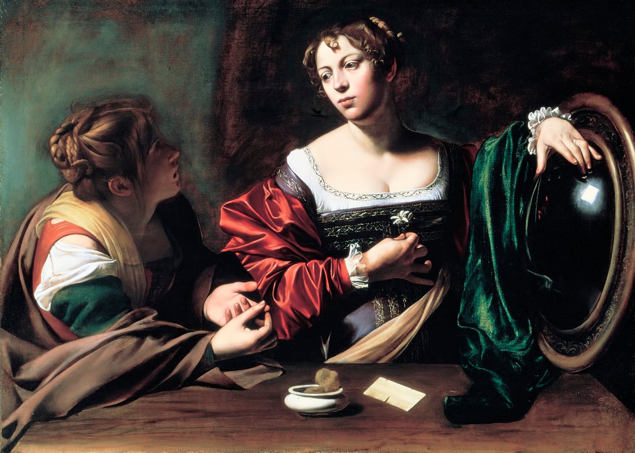 Marta og Maria Magdalena, ca. 1598 av Michelangelo Merisi Caravaggio