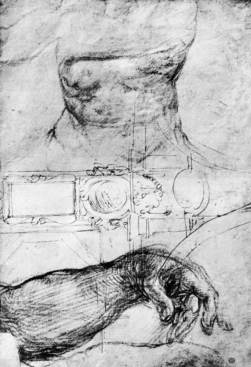 Studier for taket til Det sixtinske kapell, Roma, 1913 av Michelangelo Merisi Caravaggio
